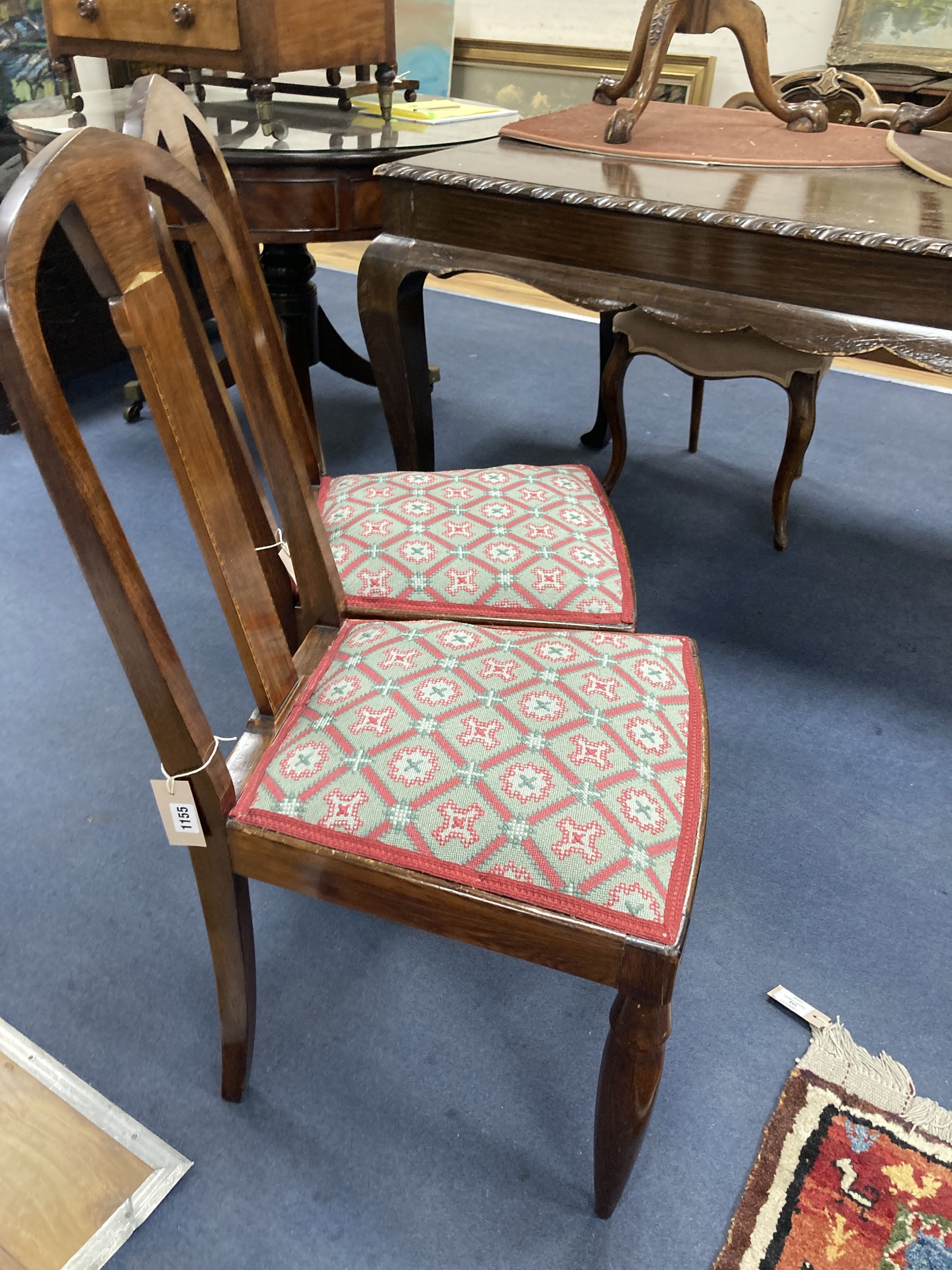 A pair of Art Deco dining chairs